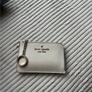 Kate Spade Cream Card Holder with Keychain